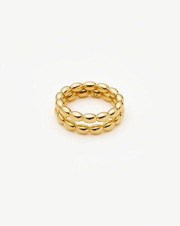 Molten Olive Stacked Ring | 18k Gold Plated Rings Missoma 