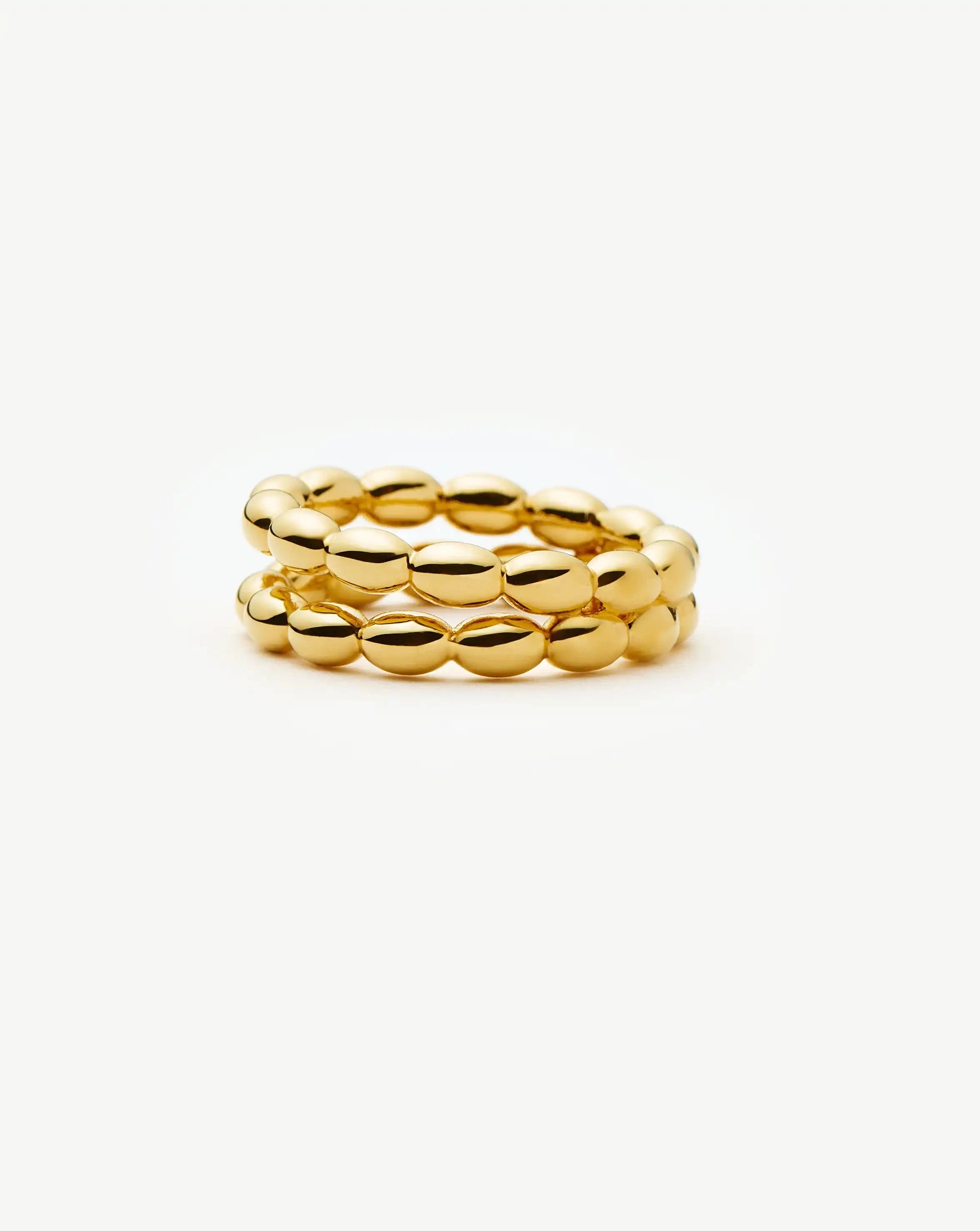 Molten Olive Stacked Ring | 18k Gold Plated Rings Missoma 