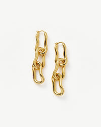 Molten Ovate Triple Drop Earrings | 18ct Recycled Gold Plating on Brass Earrings Missoma 