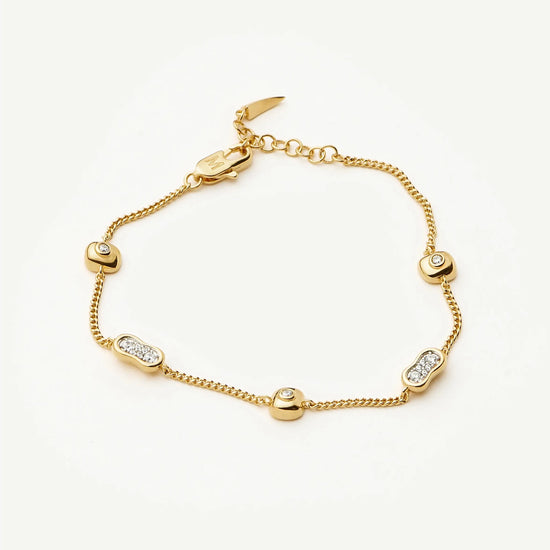 Molten Pavé Multi Charm Bracelet | 18k Gold Plated/Cubic Zirconia Bracelets Missoma 