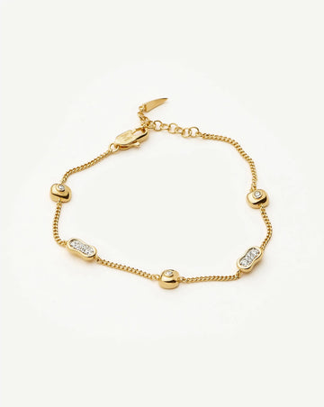 Molten Pavé Multi Charm Bracelet | 18k Gold Plated/Cubic Zirconia Bracelets Missoma 