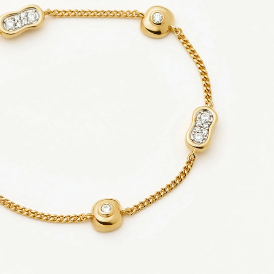 Molten Pavé Multi Charm Bracelet | 18k Gold Plated/Cubic Zirconia Bracelets Missoma 