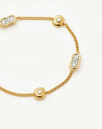 Molten Pavé Multi Charm Bracelet | 18k Gold Plated/Cubic Zirconia Bracelets Missoma 