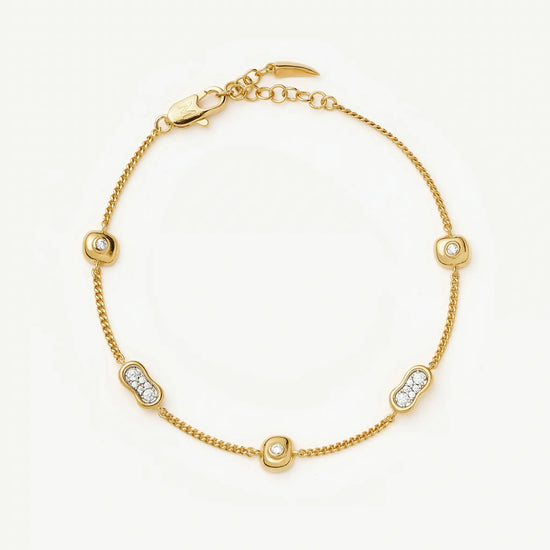 Molten Pavé Multi Charm Bracelet | 18k Gold Plated/Cubic Zirconia Bracelets Missoma 