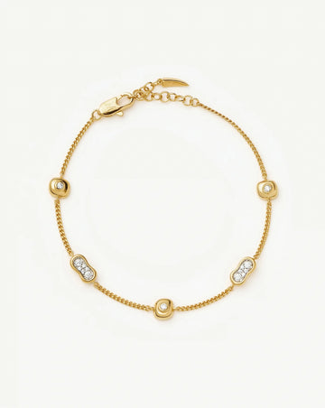 Molten Pavé Multi Charm Bracelet | 18k Gold Plated/Cubic Zirconia Bracelets Missoma 