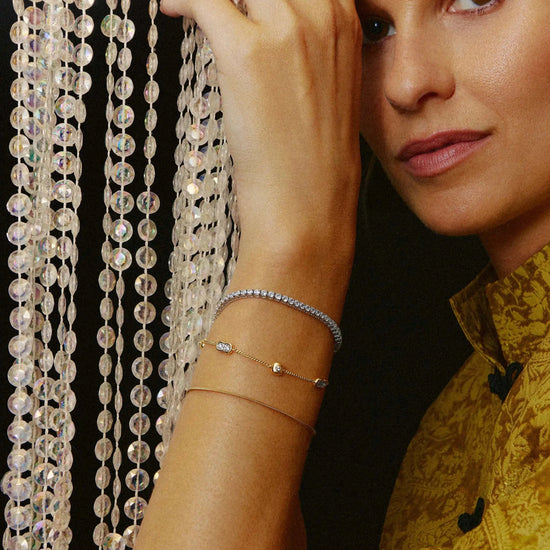 Molten Pavé Multi Charm Bracelet | 18k Gold Plated/Cubic Zirconia Bracelets Missoma 