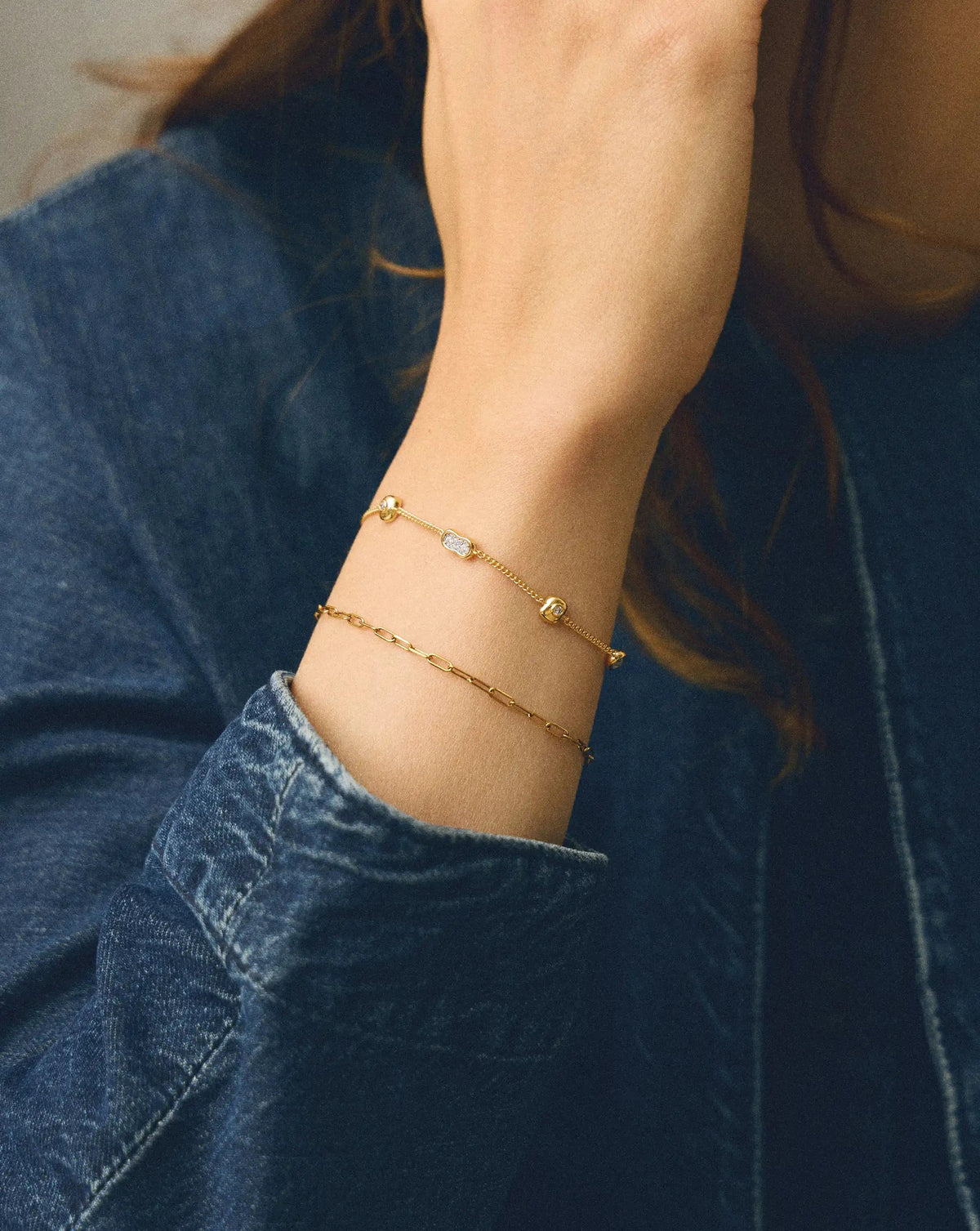 Molten Pavé Multi Charm Bracelet | 18k Gold Plated/Cubic Zirconia Bracelets Missoma 