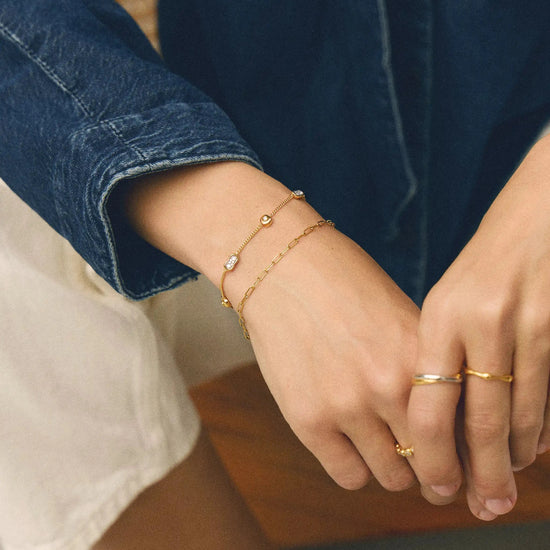 Molten Pavé Multi Charm Bracelet | 18k Gold Plated/Cubic Zirconia Bracelets Missoma 