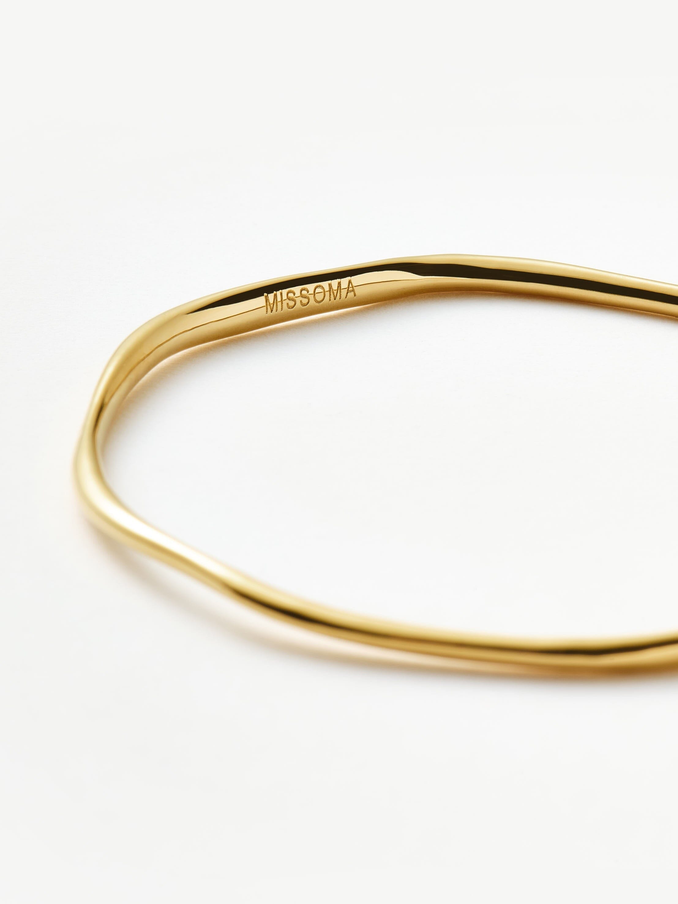 Molten Ripple Bangle | 18k Gold Vermeil Bracelets Missoma 