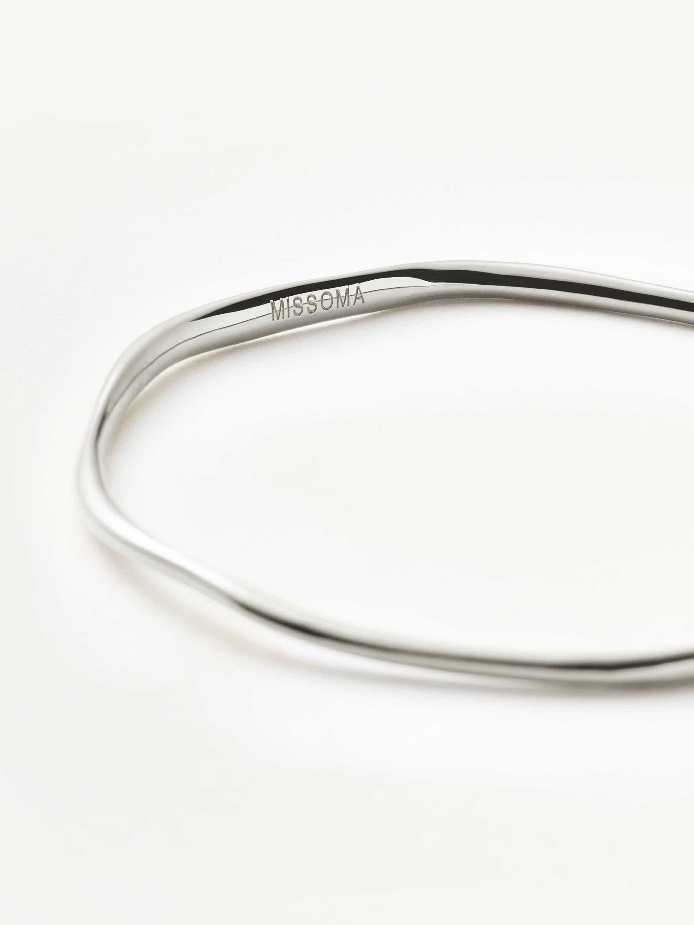 Molten Ripple Bangle | Sterling Silver Bracelets Missoma 