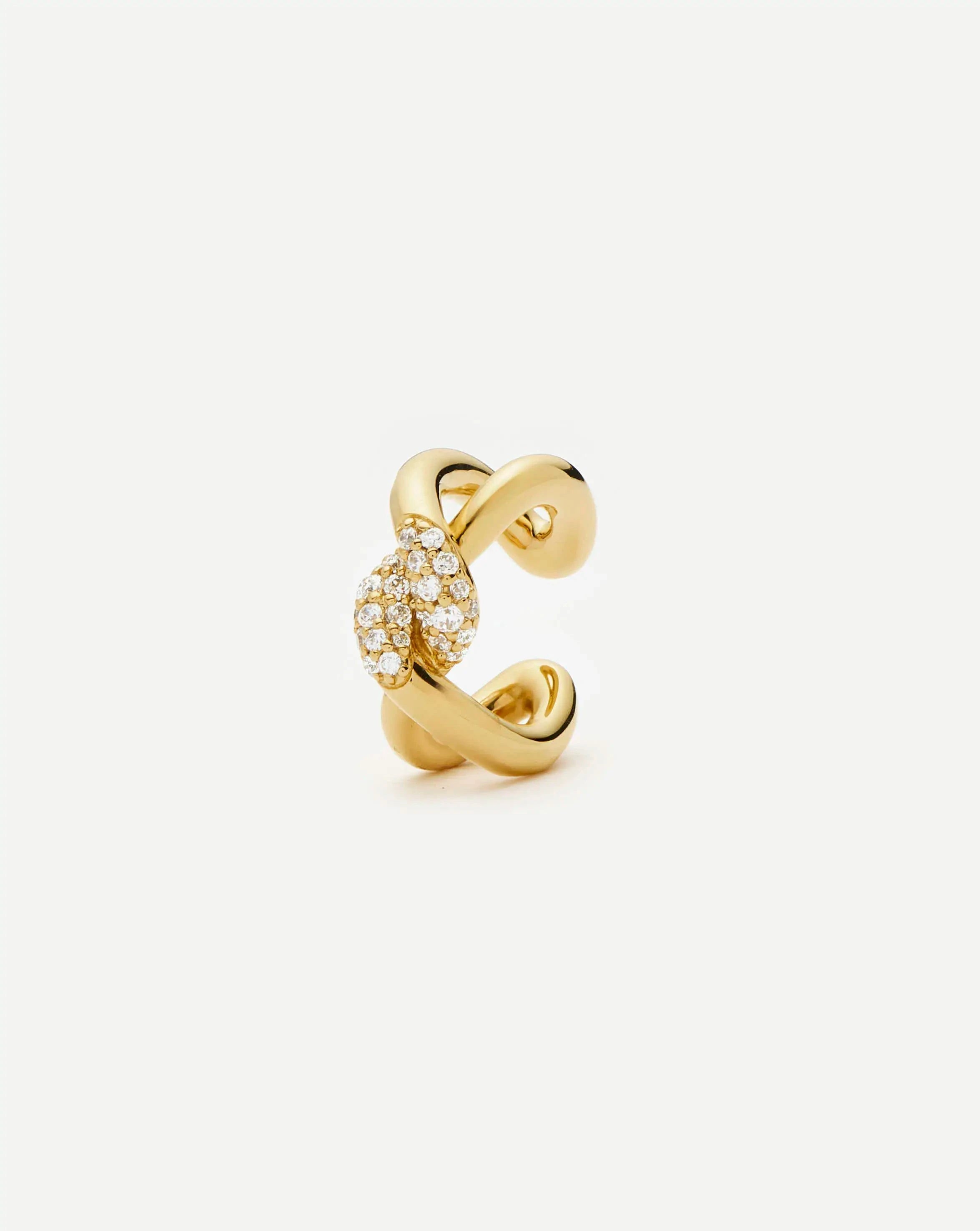 Molten Snow Ear Cuff | 18k Gold Plated/Cubic Zirconia Earrings Missoma 