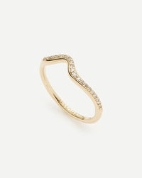 Molten Snow Fine Diamond Stacking Ring | 14k Solid Gold/Diamond Rings Missoma 