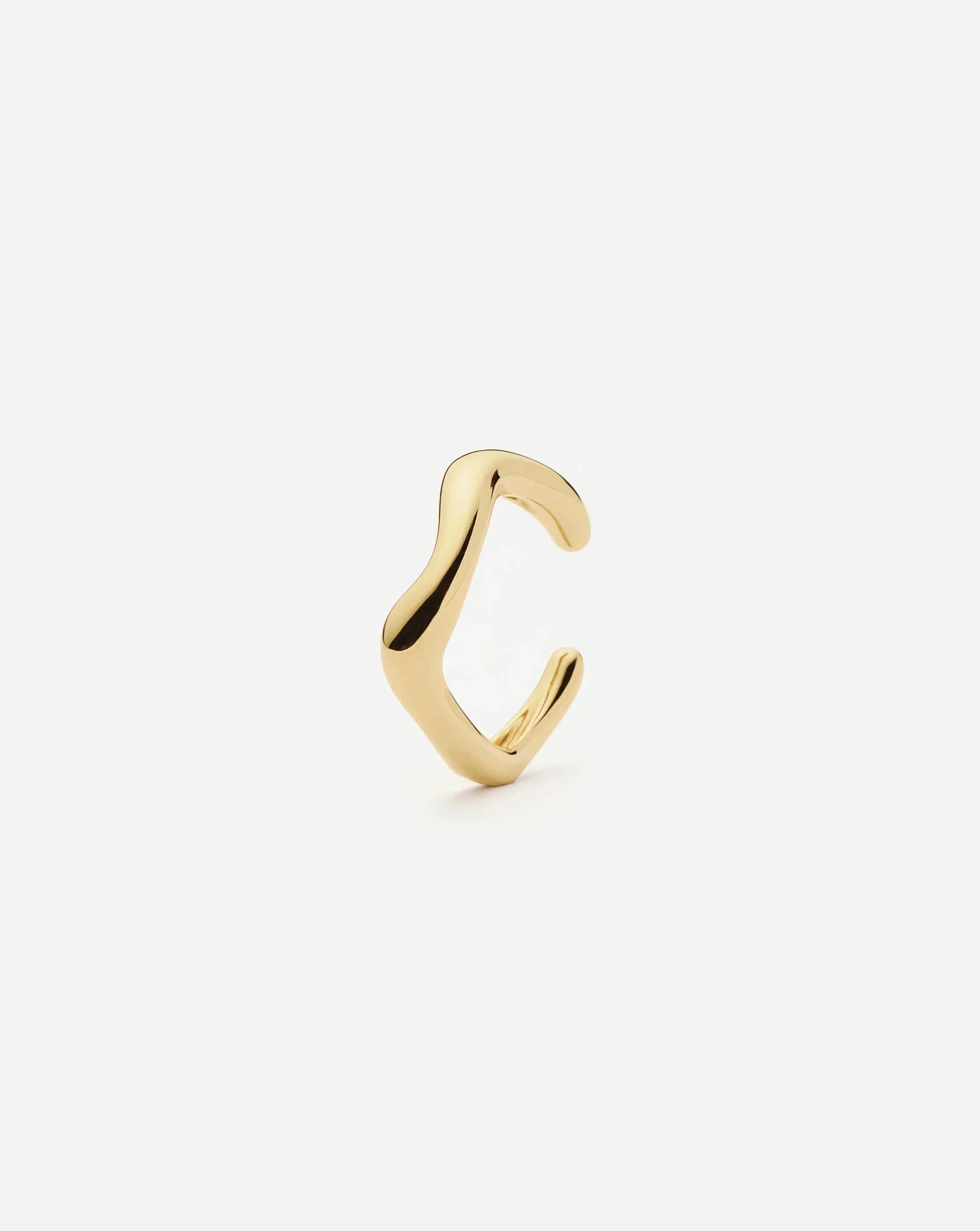 Molten Snow Fine Ear Cuff | 14k Solid Gold Earrings Missoma 