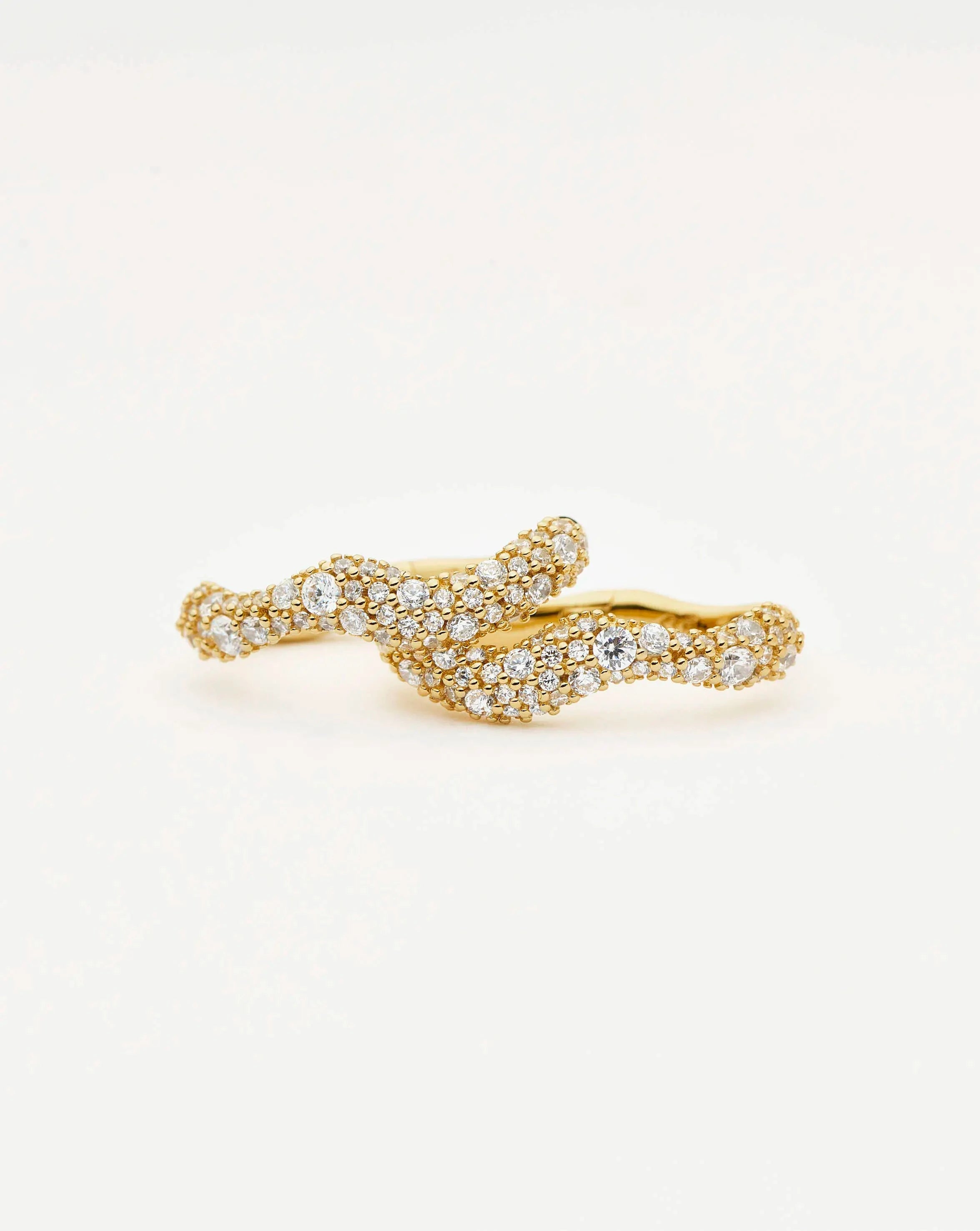 Molten Snow Small Hoop Earrings | 18k Gold Vermeil/Cubic Zirconia Earrings Missoma 