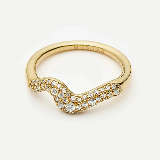Molten Snow Stacking Ring | 18k Gold Vermeil/Cubic Zirconia Rings Missoma 