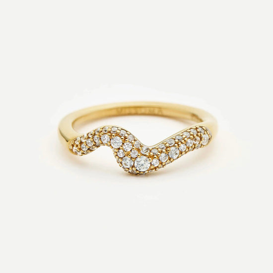 Molten Snow Stacking Ring | 18k Gold Vermeil/Cubic Zirconia Rings Missoma 