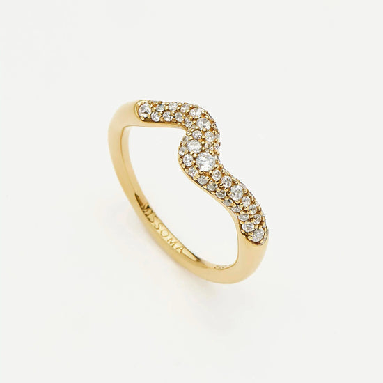 Molten Snow Stacking Ring | 18k Gold Vermeil/Cubic Zirconia Rings Missoma 