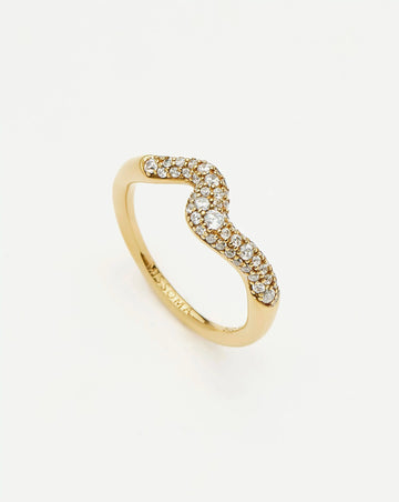 Molten Snow Stacking Ring | 18k Gold Vermeil/Cubic Zirconia Rings Missoma 