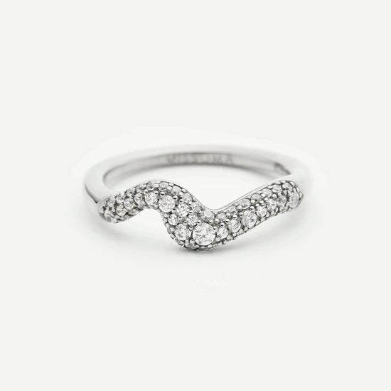 Molten Snow Stacking Ring | Sterling Silver/Cubic Zirconia Rings Missoma 