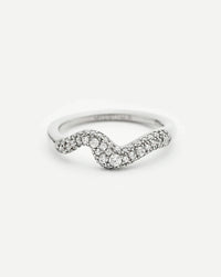 Molten Snow Stacking Ring | Sterling Silver/Cubic Zirconia Rings Missoma 