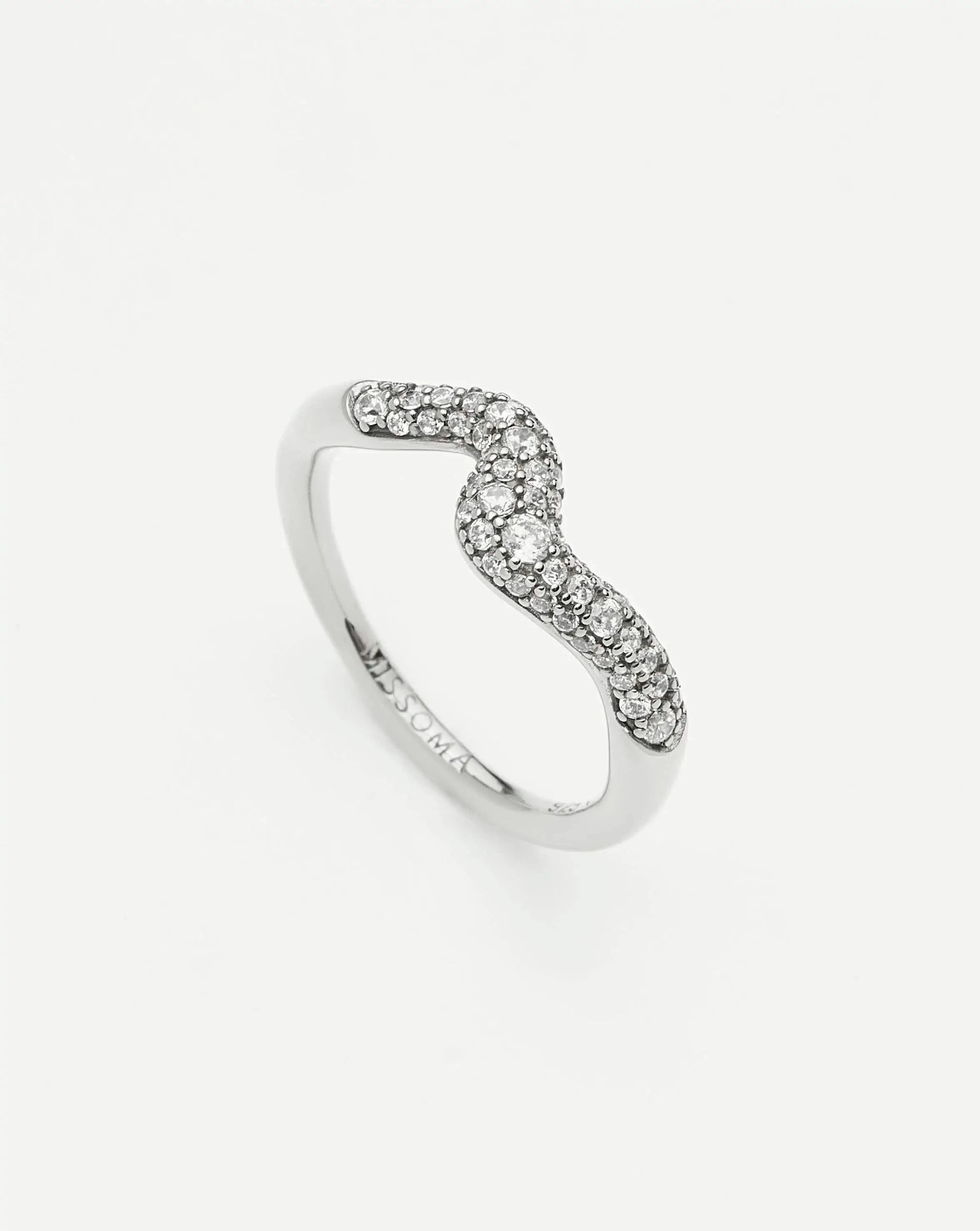 Molten Snow Stacking Ring | Sterling Silver/Cubic Zirconia Rings Missoma 