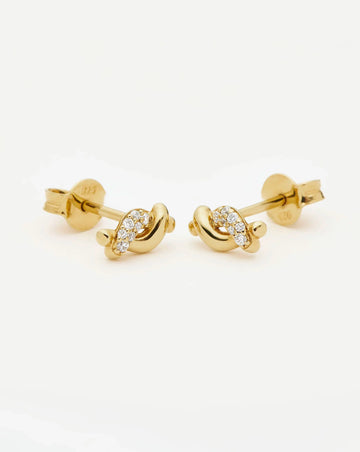 Molten Snow Stud Earrings | 18k Gold Vermeil/Cubic Zirconia Earrings Missoma 