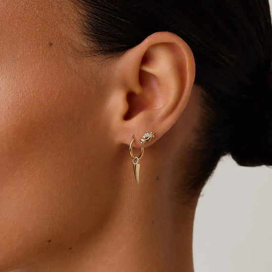 Molten Snow Stud Earrings | 18k Gold Vermeil/Cubic Zirconia Earrings Missoma 