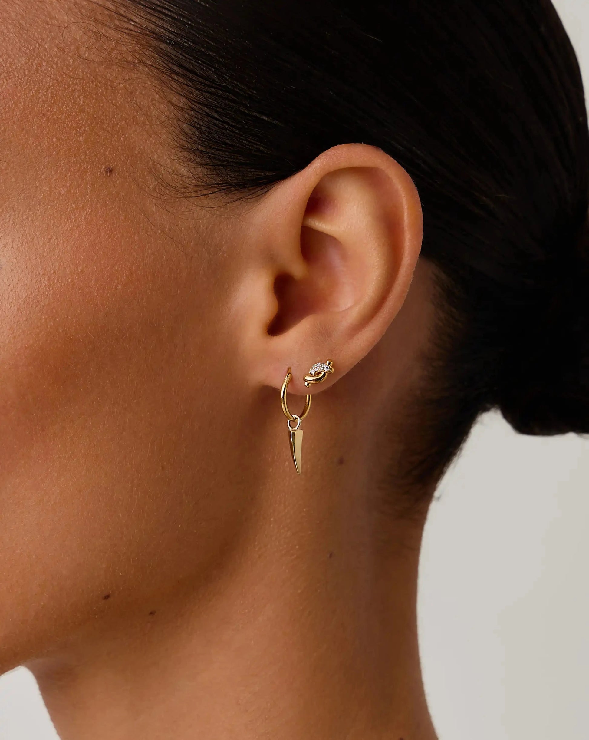 Molten Snow Stud Earrings | 18k Gold Vermeil/Cubic Zirconia Earrings Missoma 