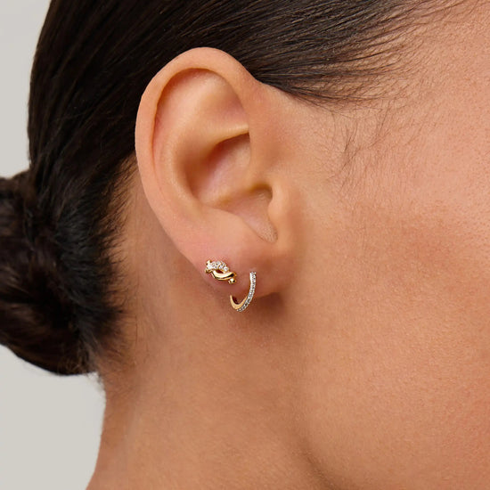 Molten Snow Stud Earrings | 18k Gold Vermeil/Cubic Zirconia Earrings Missoma 