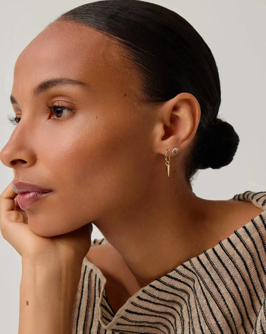 Molten Snow Stud Earrings | 18k Gold Vermeil/Cubic Zirconia Earrings Missoma 