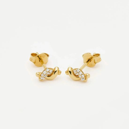 Molten Snow Stud Earrings | 18k Gold Vermeil/Cubic Zirconia Earrings Missoma 