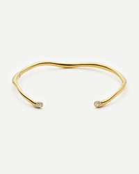 Molten Snow Torque Statement Necklace | 18k Gold Plated/Cubic Zirconia Necklaces Missoma 