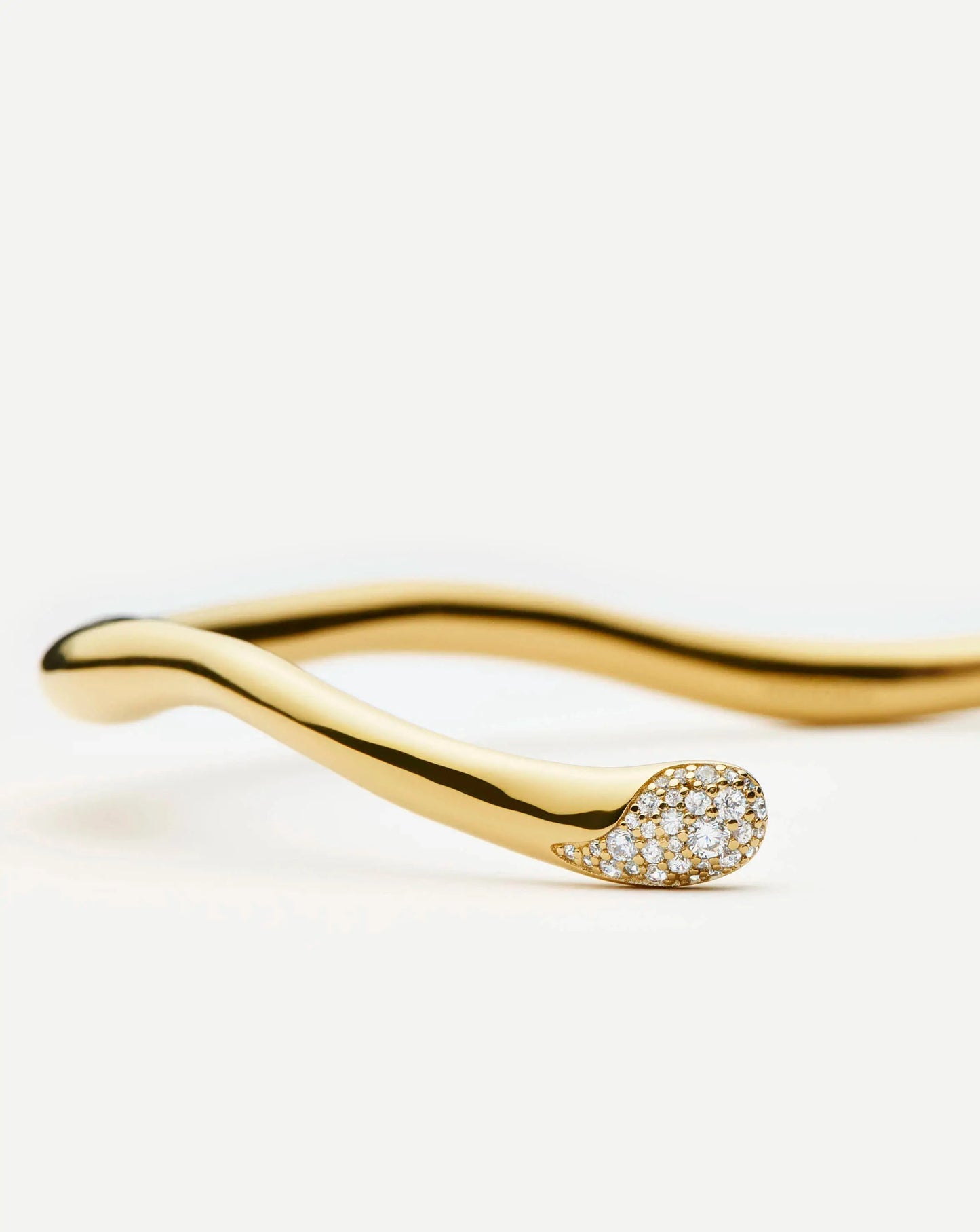 Molten Snow Torque Statement Necklace | 18k Gold Plated/Cubic Zirconia Necklaces Missoma 