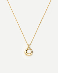 Molten Snow Twisted Pendant Necklace | 18k Gold Plated/Cubic Zirconia Necklaces Missoma 