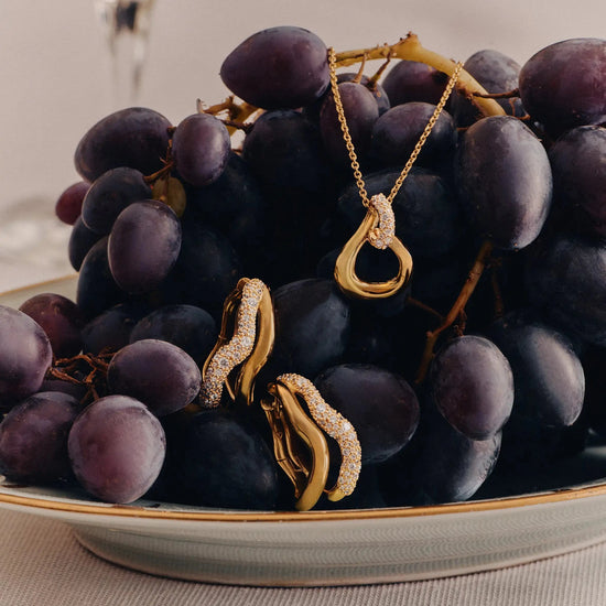 Molten Snow Twisted Pendant Necklace | 18k Gold Plated/Cubic Zirconia Necklaces Missoma 