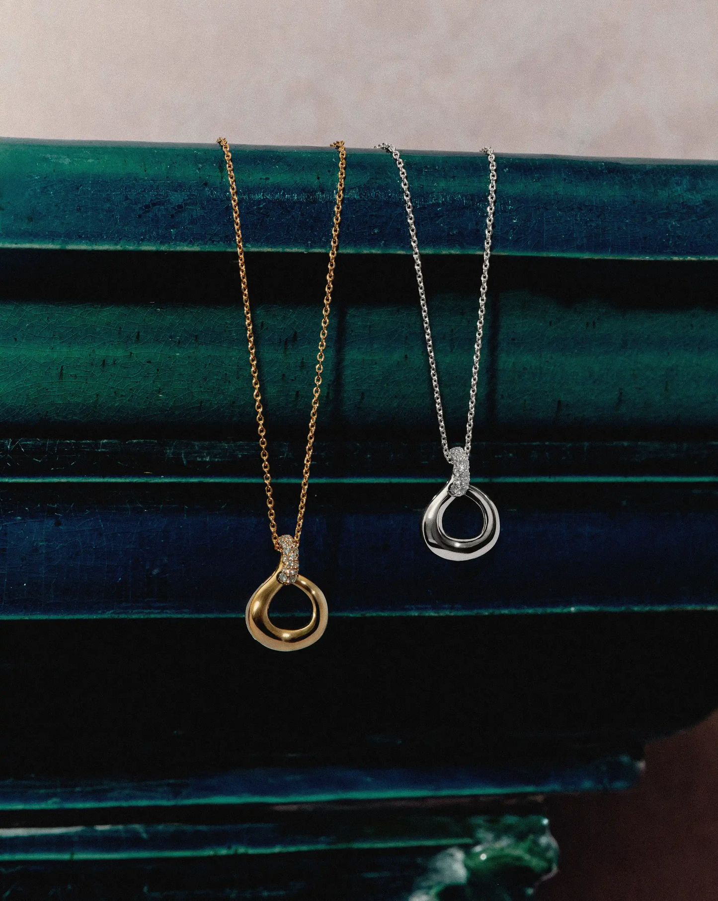 Molten Snow Twisted Pendant Necklace | Silver Plated/Cubic Zirconia Necklaces Missoma 