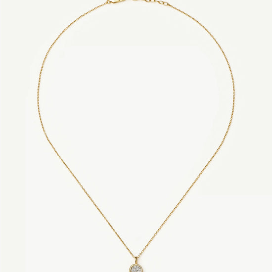Molten Soft Square Pavé Pendant Necklace | 18k Gold Plated/Cubic Zirconia Necklaces Missoma 