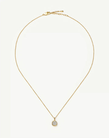 Molten Soft Square Pavé Pendant Necklace | 18k Gold Plated/Cubic Zirconia Necklaces Missoma 