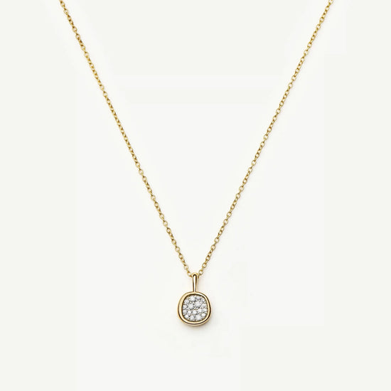 Molten Soft Square Pavé Pendant Necklace | 18k Gold Plated/Cubic Zirconia Necklaces Missoma 