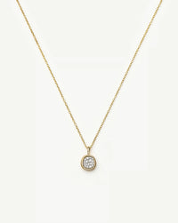 Molten Soft Square Pavé Pendant Necklace | 18k Gold Plated/Cubic Zirconia Necklaces Missoma 