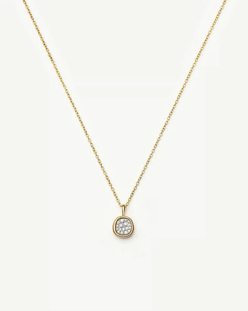 Molten Soft Square Pavé Pendant Necklace | 18k Gold Plated/Cubic Zirconia Necklaces Missoma 