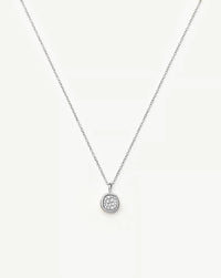 Molten Soft Square Pavé Pendant Necklace | Silver Plated/Cubic Zirconia Necklaces Missoma 
