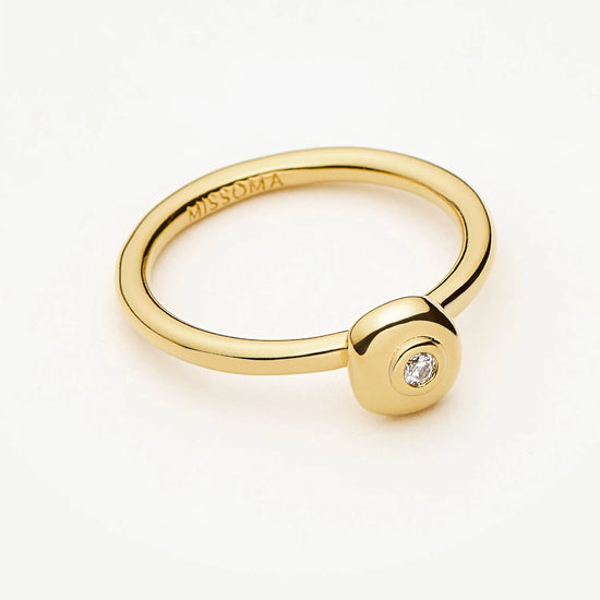 Molten Soft Square Ring | 18k Gold Plated/Cubic Zirconia Rings Missoma 