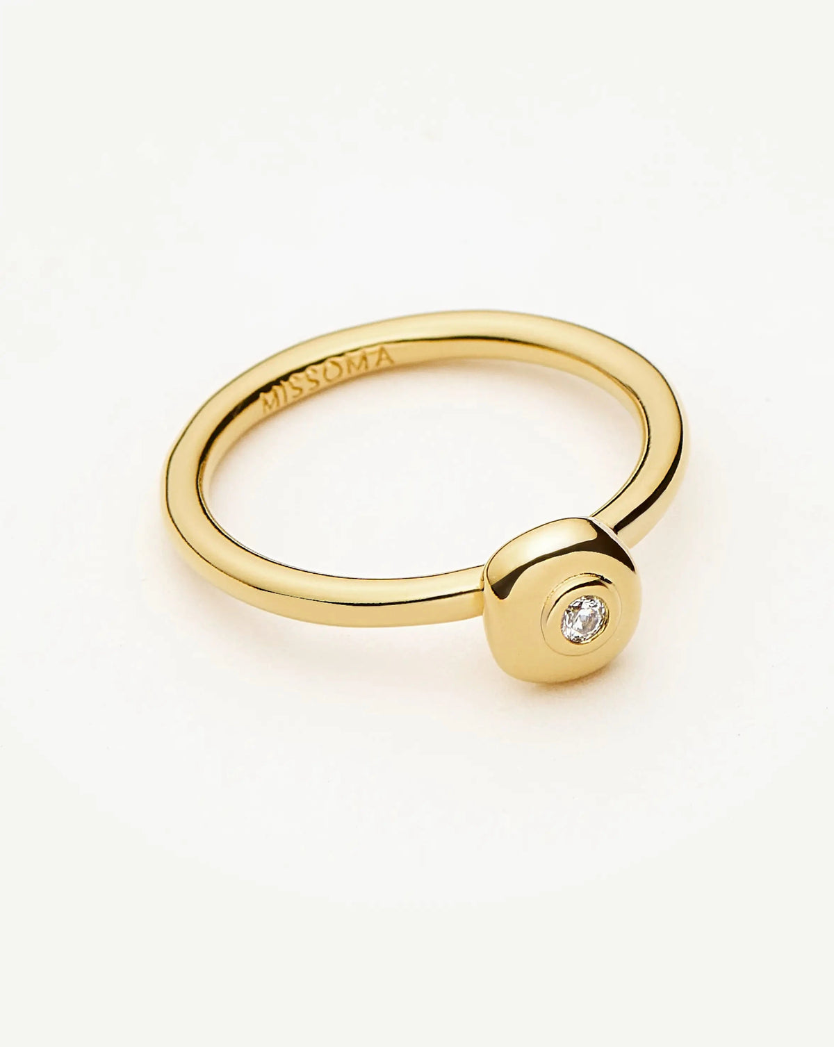 Molten Soft Square Ring | 18k Gold Plated/Cubic Zirconia Rings Missoma 