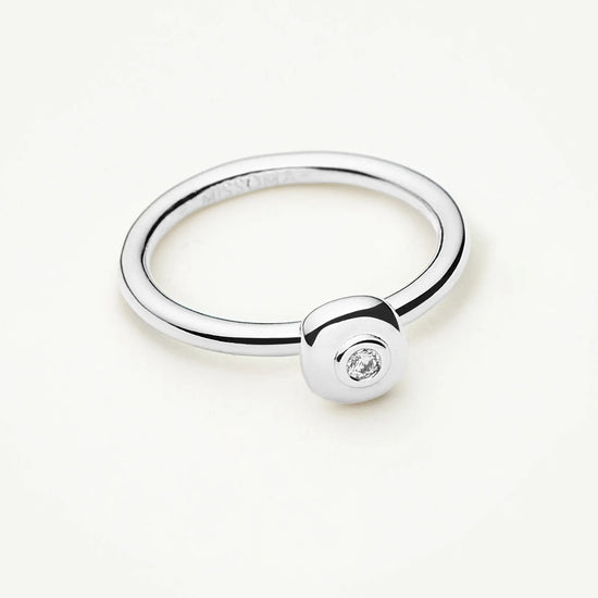 Molten Soft Square Ring | Silver Plated/Cubic Zirconia Rings Missoma 