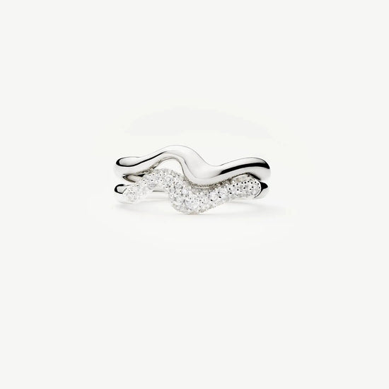 Molten Stacking Ring Set | Sterling Silver Layering Sets Missoma 