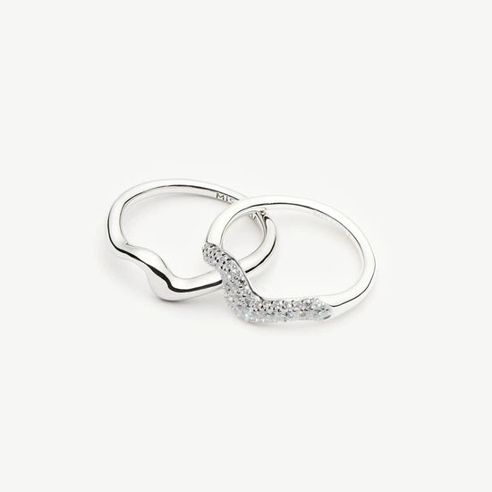Molten Stacking Ring Set | Sterling Silver Layering Sets Missoma 