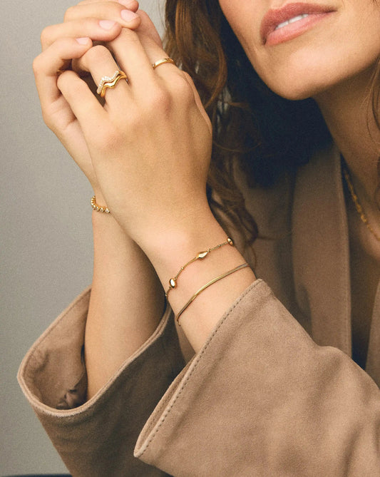 Molten Teardrop Multi Charm Bracelet | 18k Gold Plated Bracelets Missoma 