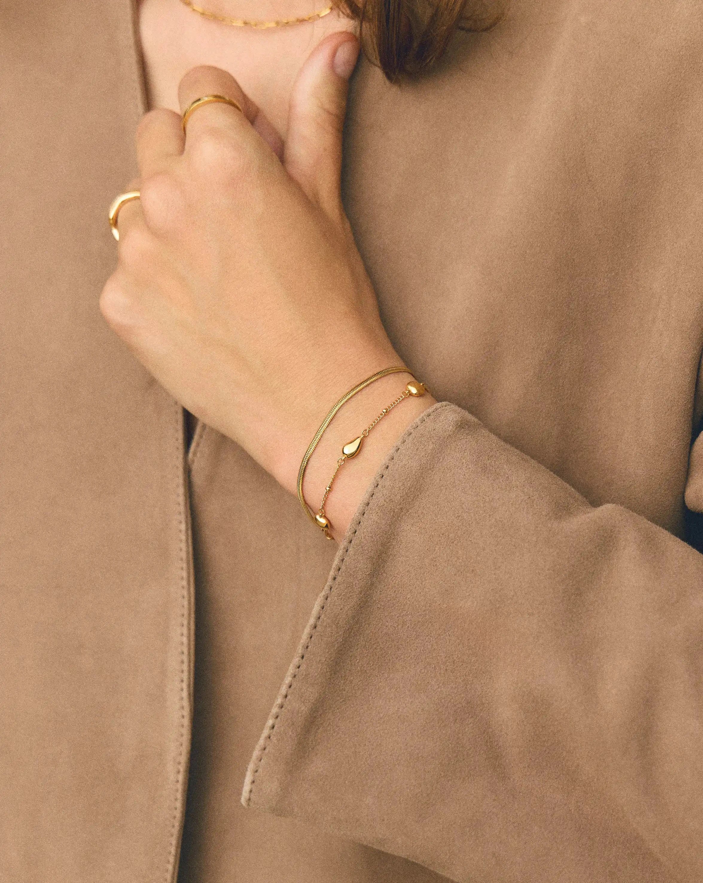 Molten Teardrop Multi Charm Bracelet | 18k Gold Plated Bracelets Missoma 