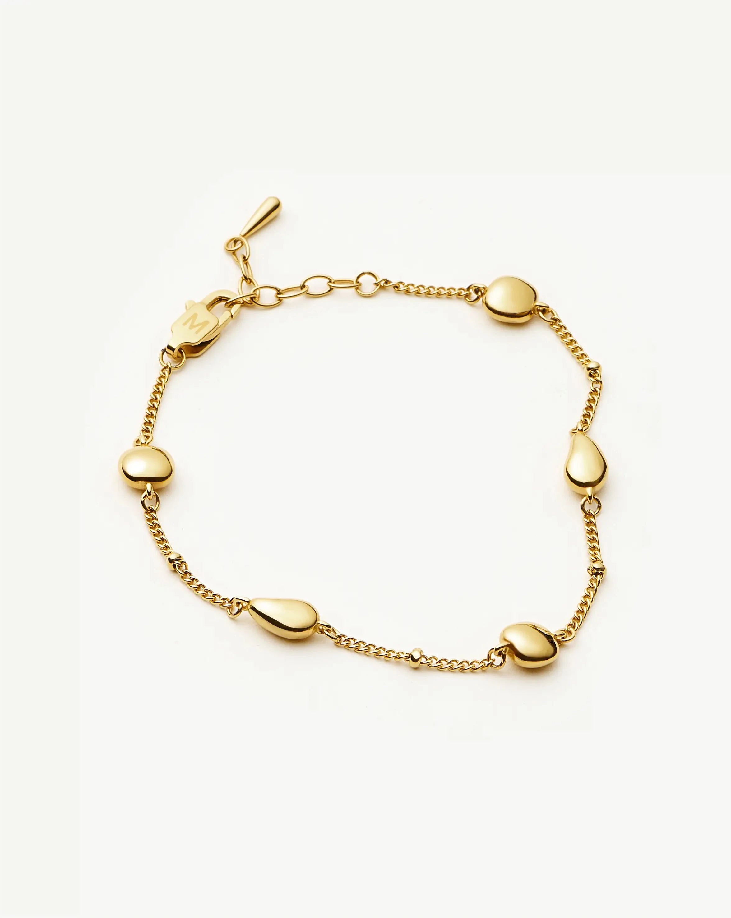 Molten Teardrop Multi Charm Bracelet | 18k Gold Plated Bracelets Missoma 